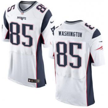 Men's New England Patriots #85 Nate Washington White Road 2015 NFL Nike Elite Jersey