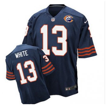 Nike Bears #13 Kevin White Navy Blue Throwback Men's Stitched NFL Elite Jersey