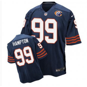 Nike Bears #99 Dan Hampton Navy Blue Throwback Men's Stitched NFL Elite Jersey