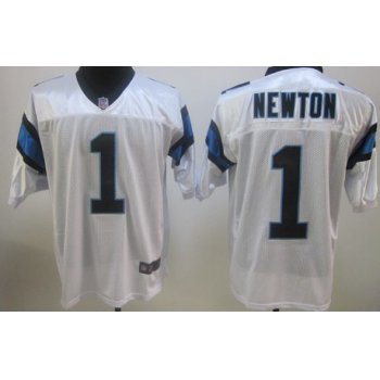 Nike Carolina Panthers #1 Cam Newton White Elite Jersey