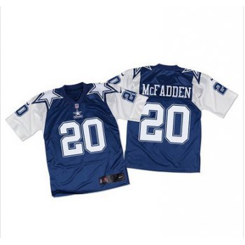 Nike Cowboys #20 Darren McFadden Navy BlueWhite Throwback Men's Stitched NFL Elite Jersey