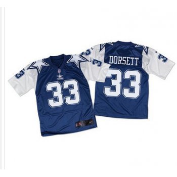 Nike Cowboys #33 Tony Dorsett Navy BlueWhite Throwback Men's Stitched NFL Elite Jersey