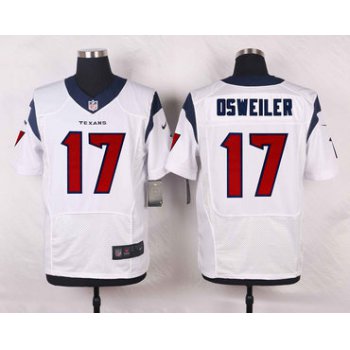 Nike Texans #17 Brock Osweiler White Men's Stitched NFL Elite Jersey