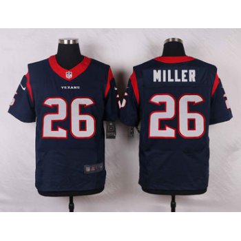 Nike Texans #26 Lamar Miller Navy Blue Team Color Men's Stitched NFL Elite Jersey