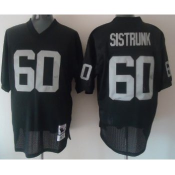 Oakland Raiders #60 Otis Sistrunk Black Throwback Jersey