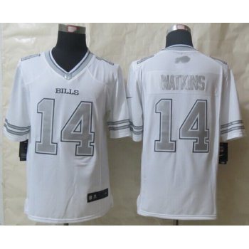 Nike Buffalo Bills #14 Sammy Watkins Platinum White Limited Jersey