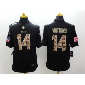 Nike Buffalo Bills #14 Sammy Watkins Salute to Service Black Limited Jersey