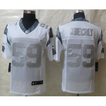 Nike Carolina Panthers #59 Luke Kuechly Platinum White Limited Jersey