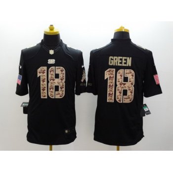 Nike Cincinnati Bengals #18 A.J. Green Salute to Service Black Limited Jersey