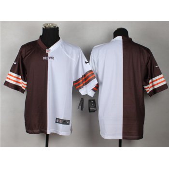 Nike Cleveland Browns Blank Brown/White Two Tone Elite Jersey