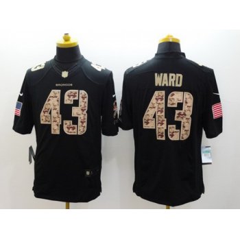 Nike Denver Broncos #43 T.J. Ward Salute to Service Black Limited Jersey