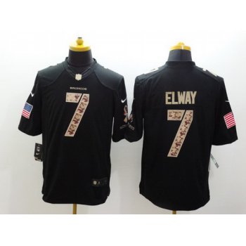 Nike Denver Broncos #7 John Elway Salute to Service Black Limited Jersey