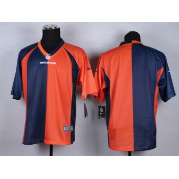 Nike Denver Broncos Blank Blue/Orange Two Tone Elite Jersey