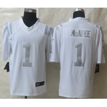 Nike Indianapolis Colts #1 Pat McAfee Platinum White Limited Jersey