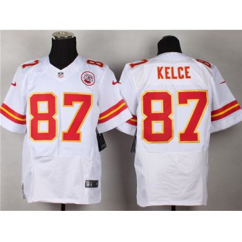 Nike Kansas City Chiefs #87 Travis Kelce White Elite Jersey