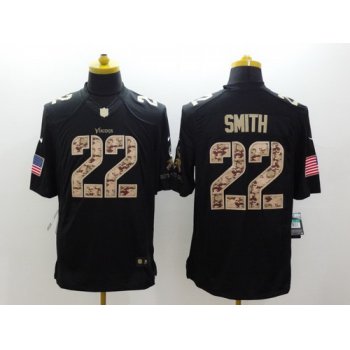 Nike Minnesota Vikings #22 Harrison Smith Salute to Service Black Limited Jersey