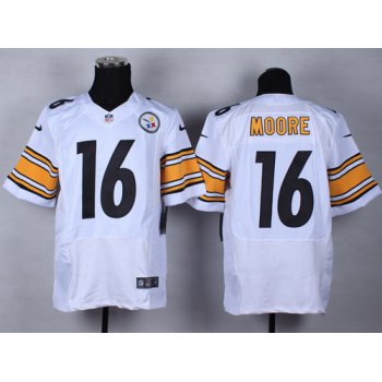 Nike Pittsburgh Steelers #16 Lance Moore White Elite Jersey