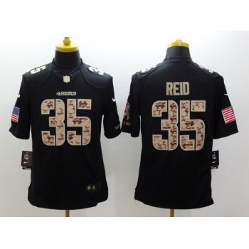 Nike San Francisco 49ers #35 Eric Reid Salute to Service Black Limited Jersey