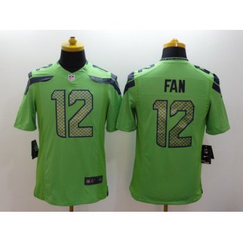 Nike Seattle Seahawks #12 Fan Green Limited Jersey