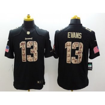 Nike Tampa Bay Buccaneers #13 Mike Evans Salute to Service Black Limited Jersey