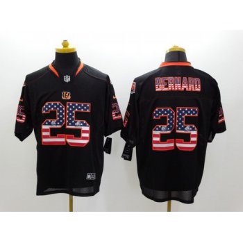 Nike Cincinnati Bengals #25 Giovani Bernard 2014 USA Flag Fashion Black Elite Jersey