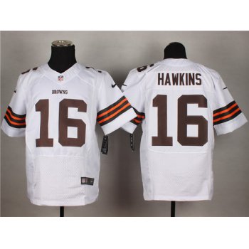 Nike Cleveland Browns #16 Andrew Hawkins White Elite Jersey