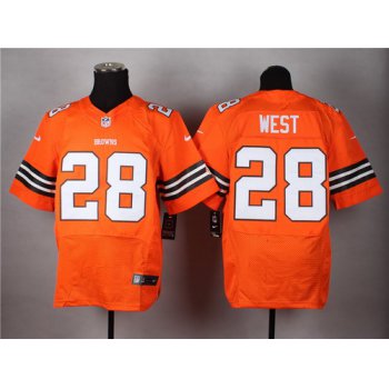 Nike Cleveland Browns #28 Terrance West Orange Elite Jersey