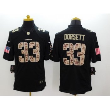 Nike Dallas Cowboys #33 Tony Dorsett Salute to Service Black Limited Jersey