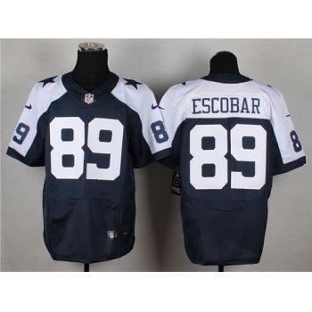 Nike Dallas Cowboys #89 Gavin Escobar Blue Thanksgiving Elite Jersey