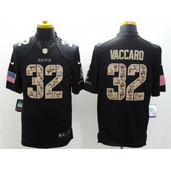 Nike New Orleans Saints #32 Kenny Vaccaro Salute to Service Black Limited Jersey