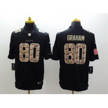 Nike New Orleans Saints #80 Jimmy Graham Salute to Service Black Limited Jersey