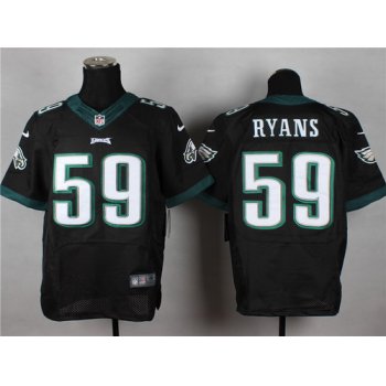 Nike Philadelphia Eagles #59 DeMeco Ryans 2014 Black Elite Jersey