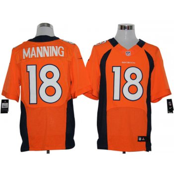 Size 60 4XL-Peyton Manning Denver Broncos #18 Orange Stitched Nike Elite NFL Jerseys