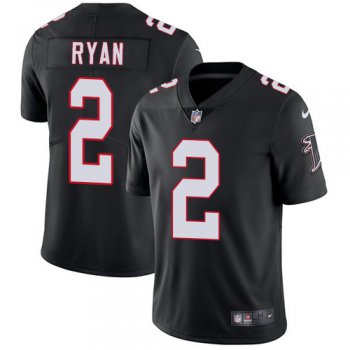 Nike Atlanta Falcons #2 Matt Ryan Black Alternate Men's Stitched NFL Vapor Untouchable Limited Jersey