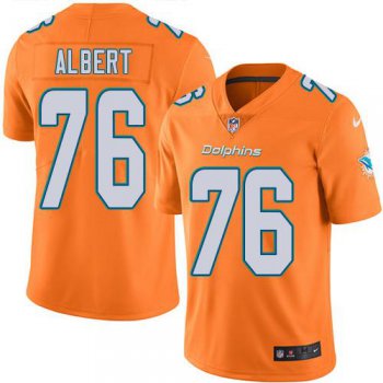 Nike Miami Dolphins #76 Branden Albert Orange Men's Stitched NFL Limited Rush Jersey