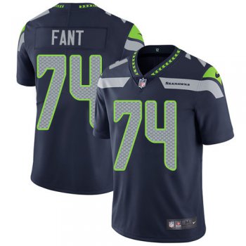 Nike Seattle Seahawks #74 George Fant Steel Blue Team Color Men's Stitched NFL Vapor Untouchable Limited Jersey