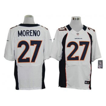 Size 60 4XL-Knowshon Moreno Denver Broncos #27 White Stitched Nike Elite NFL Jerseys