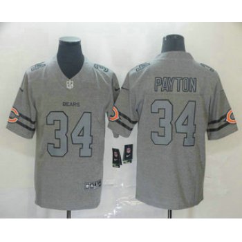 Men's Chicago Bears #34 Walter Payton 2019 Gray Gridiron Vapor Untouchable Stitched NFL Nike Limited Jersey