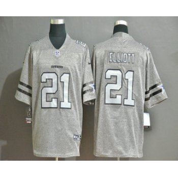 Men's Dallas Cowboys #21 Ezekiel Elliott 2019 Gray Gridiron Vapor Untouchable Stitched NFL Nike Limited Jersey