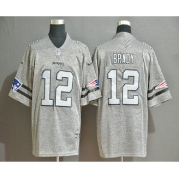 Men's New England Patriots #12 Tom Brady 2019 Gray Gridiron Vapor Untouchable Stitched NFL Nike Limited Jersey