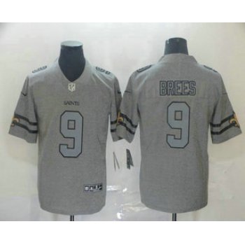 Men's New Orleans Saints #9 Drew Brees 2019 Gray Gridiron Vapor Untouchable Stitched NFL Nike Limited Jersey