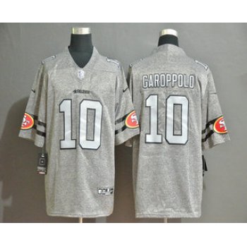 Men's San Francisco 49ers #10 Jimmy Garoppolo 2019 Gray Gridiron Vapor Untouchable Stitched NFL Nike Limited Jersey