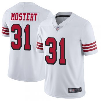 Men's San Francisco 49ers White Limited #31 Raheem Mostert Football Rush Vapor Untouchable Jersey