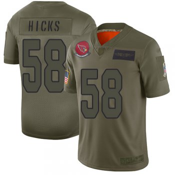 Cardinals #58 Jordan Hicks Camo Men's Stitched Football Limited 2019 Salute To Service Jersey