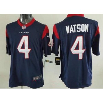 Men's 2017 NFL Draft Houston Texans #4 Deshaun Watson Navy Blue Alternate Stitched NFL Nike Elite Jersey