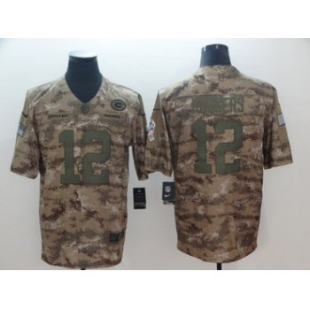 Nike Packers 12 Aaron Rodgers Camo Salute To Service Limited Jersey