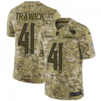 Nike Titans #41 Brynden Trawick Camo Men's Stitched NFL Limited 2018 Salute To Service Jersey