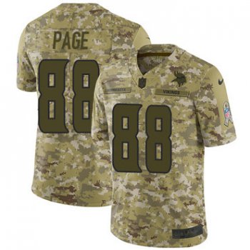 Nike Vikings #88 Alan Page Camo Men's Stitched NFL Limited 2018 Salute To Service Jersey