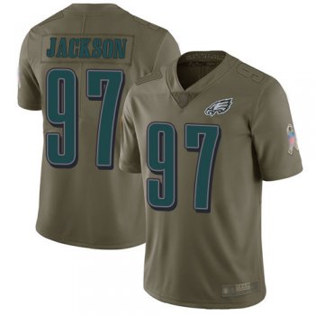 Men's Philadelphia Eagles #97 Malik Jackson Olive Men's Stitched Football Limited 2017 Salute To Service Jersey