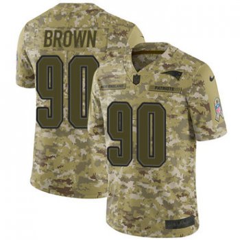 Nike Patriots #90 Malcom Brown Camo Men's Stitched NFL Limited 2018 Salute To Service Jersey